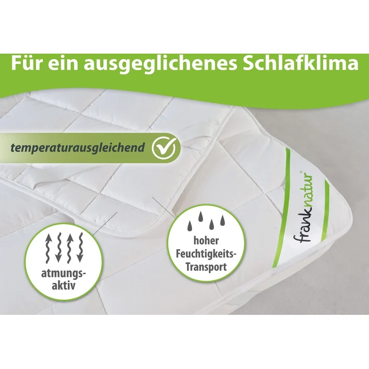 franknatur, Topper Unterbett Baumwolle, Baumwolle, Auflage aus reiner Baumwolle – Bild 3