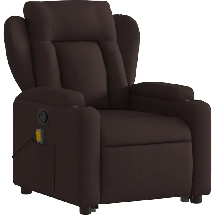 vidaXL Massagesessel mit Aufstehhilfe Dunkelbraun Stoff 3204499 – Bild 3