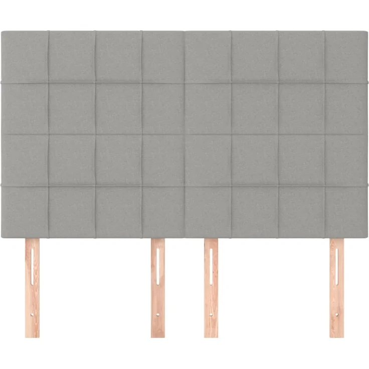 vidaXL Kopfteile 4 Stk. Hellgrau 72x5x78/88 cm Stoff 3116330 – Bild 3