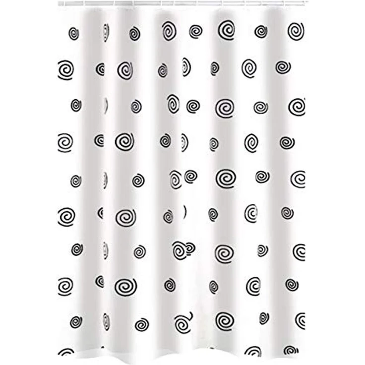 Ridder Duschvorhang Snail schwarz Breite 180 cm – Bild 1