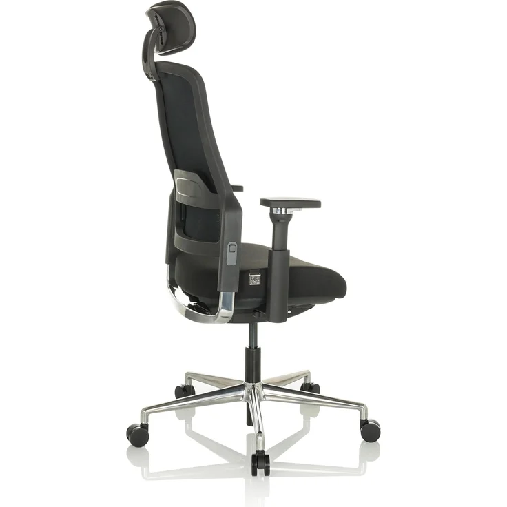 hjh OFFICE Profi Bürostuhl TERARO AX Ergonomischer Drehstuhl mit höhenverstellbarer Rückenlehne und Kopfstütze, Stoff/Netz Schwarz, 608995 – Bild 7