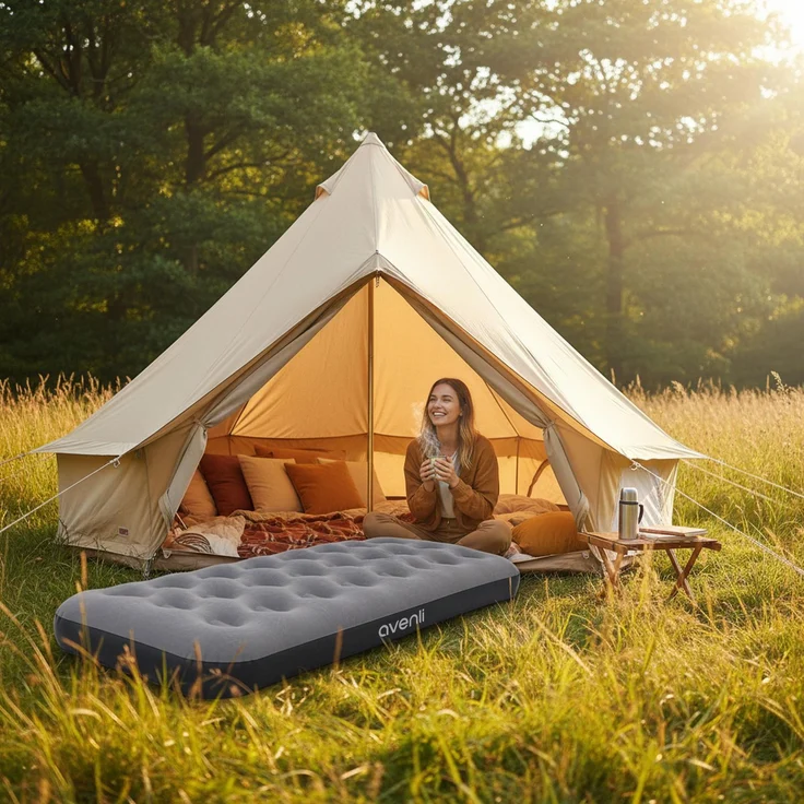 Avenli Luftmatratze Camping CloudCoil grau 191x73x22cm – Bild 2