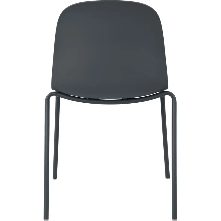 CLP Stapelstuhl Hardin mit ergonomischer Kunststoffschale und stabilem Metallgestell - Farbe:dunkelgrau – Bild 7