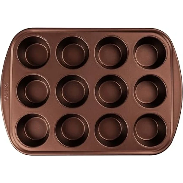 Sallys Muffinform XXL - für 12 XXL extra hohe Muffins, 28 x 40 x 4,5 cm, spezielle Antihaftbeschichtung – Bild 1