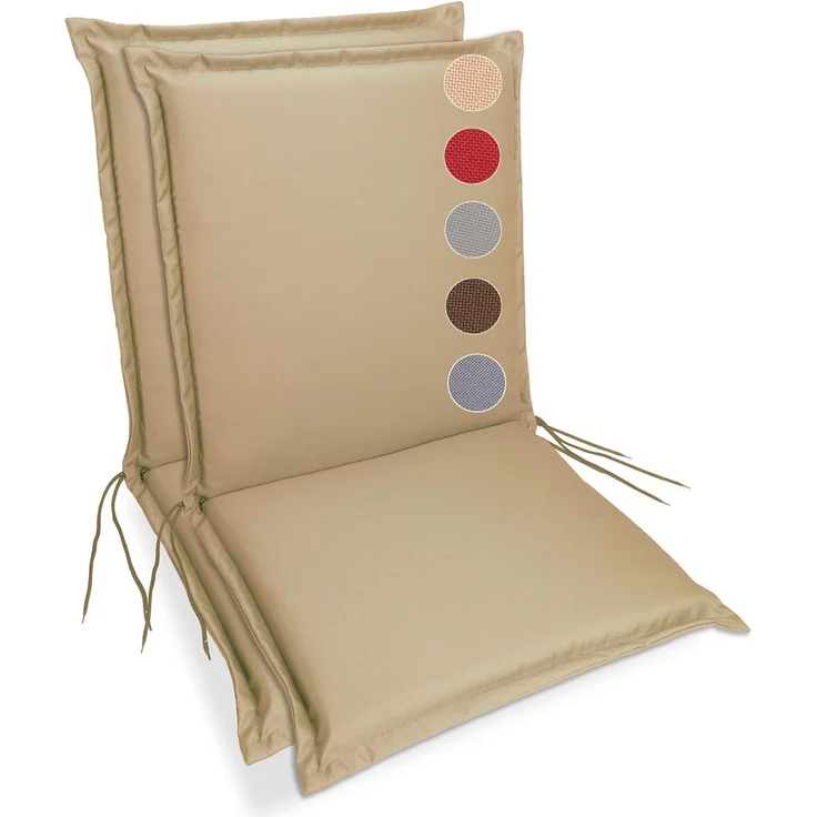 sunnypillow Liegenauflage Niedriglehner Auflage Gartenstuhlauflage, 100 x 50, extra dick 9cm