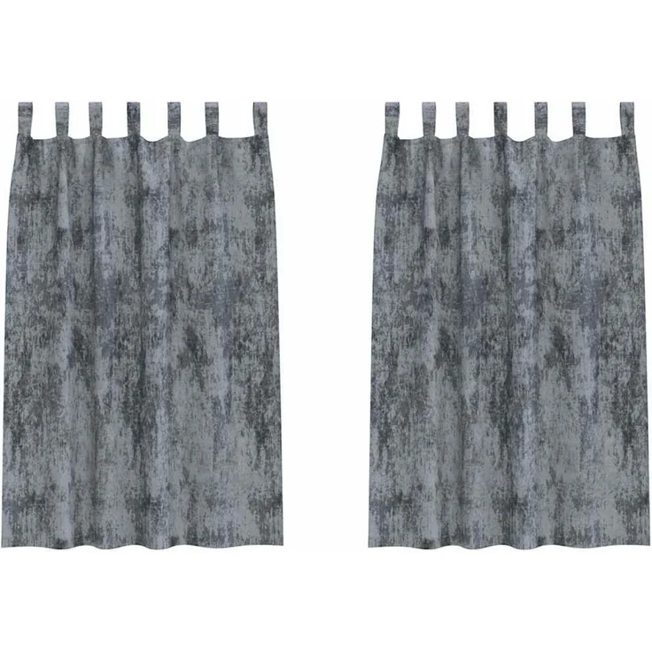 vidaXL Samtvorhänge 2 stk. Silber Grau 175 x 140 cm Samt 4107719 – Bild 2