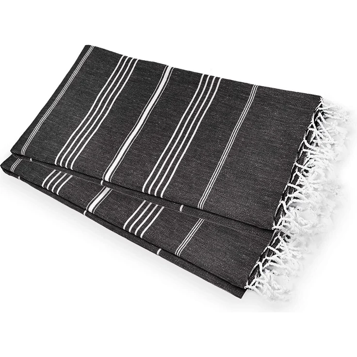 Turquoise Home 2er Pack Pestemal Küchetuch Handtuch 50x90cm Putztuch Schwarz – Bild 1