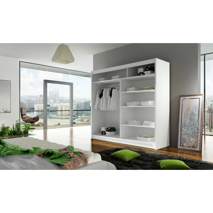 Kleiderschrank London II, ohne Beleuchtung, Farbe: Cashmere / Spiegel – Bild 3