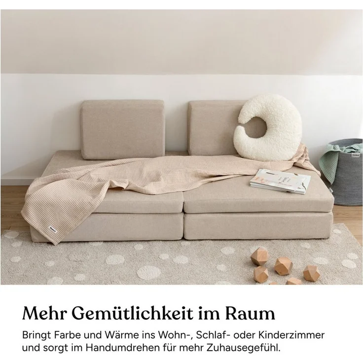 Ehrenkind Tagesdecke Sofadecke aus 100 % Bio-Baumwolle, strukturierter Waffelpiqué für eine griffige Haptik – Bild 2