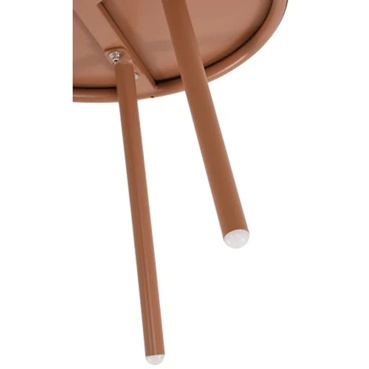 CLP Couchtisch Berea, Terra cotta, wetterfest, 50x40x50 cm, für Innen- und Außenbereich, mit Bodenschonern – Bild 5