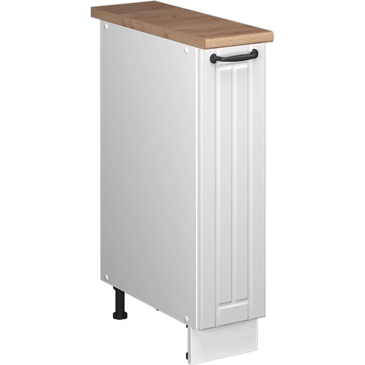 Apothekerschrank Fame-Line Weiß Landhaus/Weiß 20 cm, AP Eiche Vicco – Bild 1