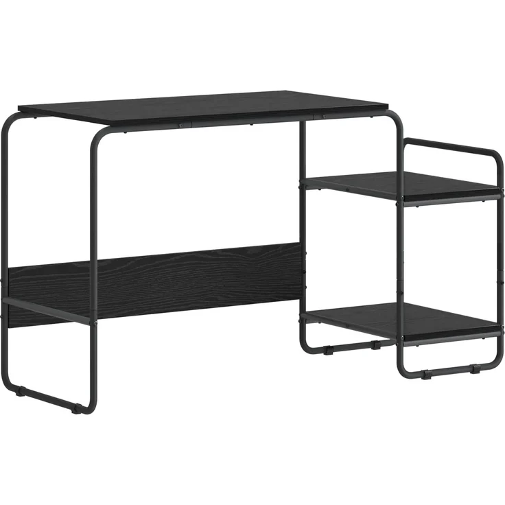 vidaXL Schreibtisch mit Stauraum Schwarz Eichen-Optik 8008050 – Bild 2