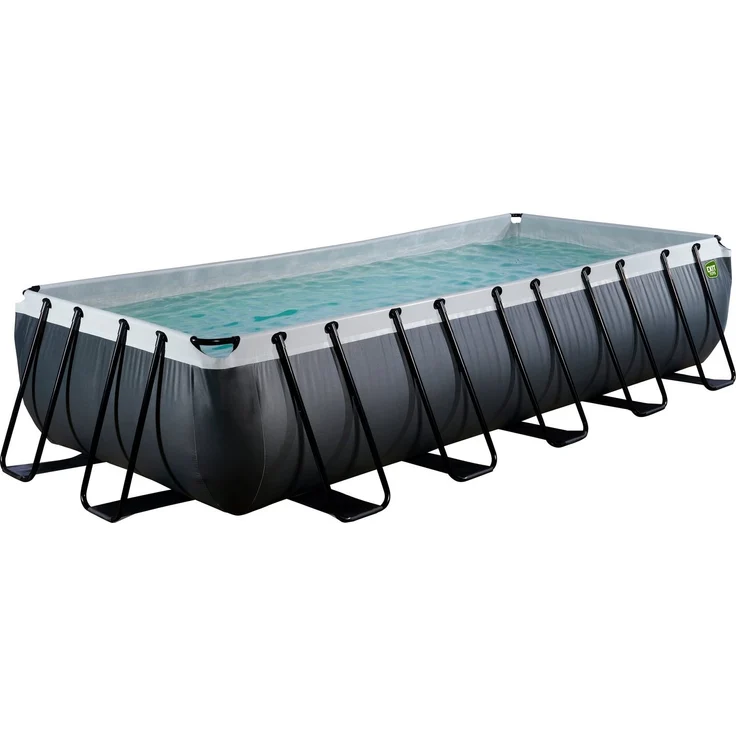 EXIT Swimming Pool rechteckig 400 x 200 x 100 cm Schwarz – Bild 2