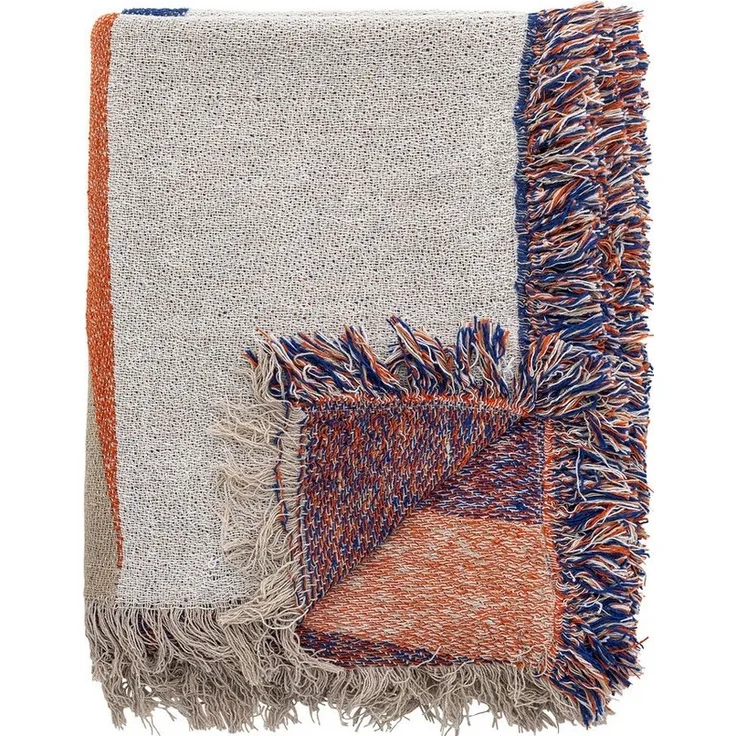 Wohndecke Bloomingville Clarita Decke, Orange, 160 x 130 cm, Bloomingville