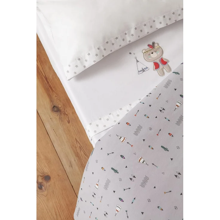 Interbaby 03197-18 Laken für das kinderbettchen TIPI OSO, weiss e grau, grau – Bild 8