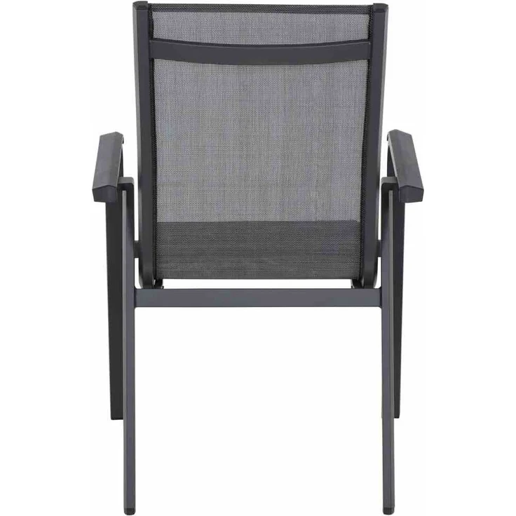 Siena Garden Tesoro Stapelsessel Alu Textilbezug silber schwarz – Bild 4