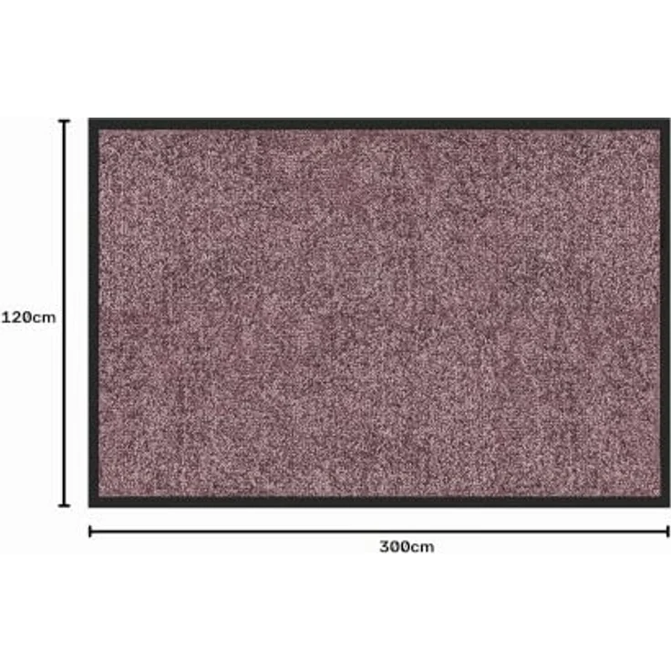 etm Hochwertige Fußmatte | schadstoffgeprüft | bewährte Eingangsmatte in Gewerbe & Haushalt | Schmutzfangmatte mit Top-Reinigungswirkung | Sauberlaufmatte waschbar & rutschfest (120x300 cm, Lila) – Bild 3