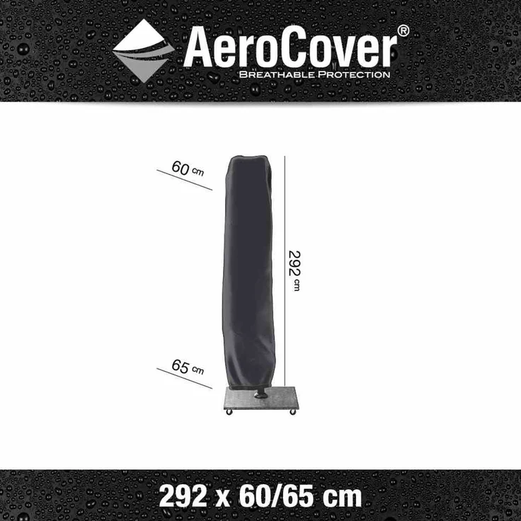 AeroCover Schutzhülle H292x60/65 cm Ampelschirm bis ø 4 m 3,5x3,5 m Schutzhaube Schirmhülle – Bild 3