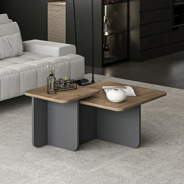 Skye Decor 'Luvi - 20455' Couchtisch, Rahle / Anthrazit, 40,6 x 40,35 x 40,6 cm – Bild 2