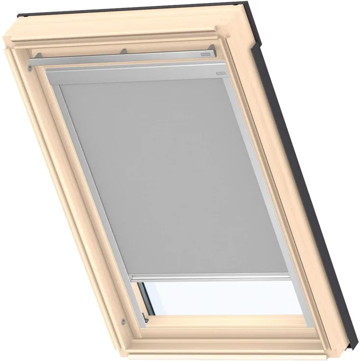 Verdunklungsrollo DBL S06 4204, VELUX, verdunkelnd, ohne Bohren, in Führungsschienen, VELUX »Pick & Click!«, alufarbene Führungsschienen & Griffleiste