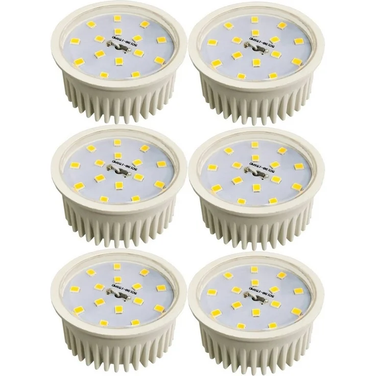 TRANGO LED Einbauleuchte, Dimmfunktion, 6er Set 6729-065MOSD LED Einbaustrahler in Schwarz matt Rund incl. 6x 5 Watt 3 Stufen dimmbar Ultra Flach LED Modul 3000K warmweiß, Warmweiß, Deckenspot, Einbauspot, Deckenleuchte – Bild 2