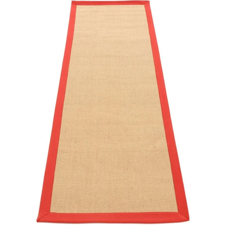 carpetfine Läufer Sisal, rechteckig, Höhe: 5 mm, mit farbiger Bordüre, Anti Rutsch Rückseite – Bild 1