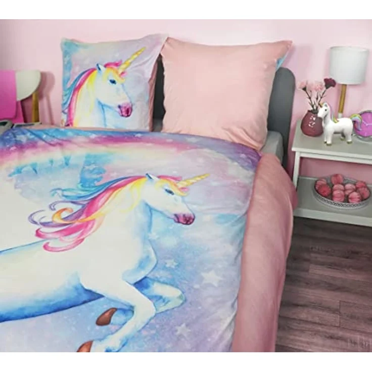 jilda-tex Bettwäsche, 2 teilig, im Einhorn-Design – Bild 6