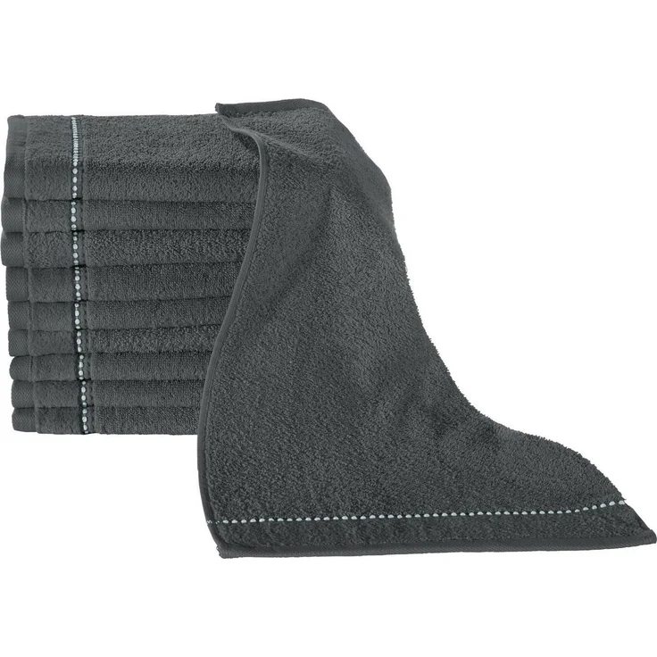Erwin Müller Gästehandtuch Gästetuch "Mannheim" 10er-Pack, Frottier (10-St), Walk-Frottier Uni – Bild 2