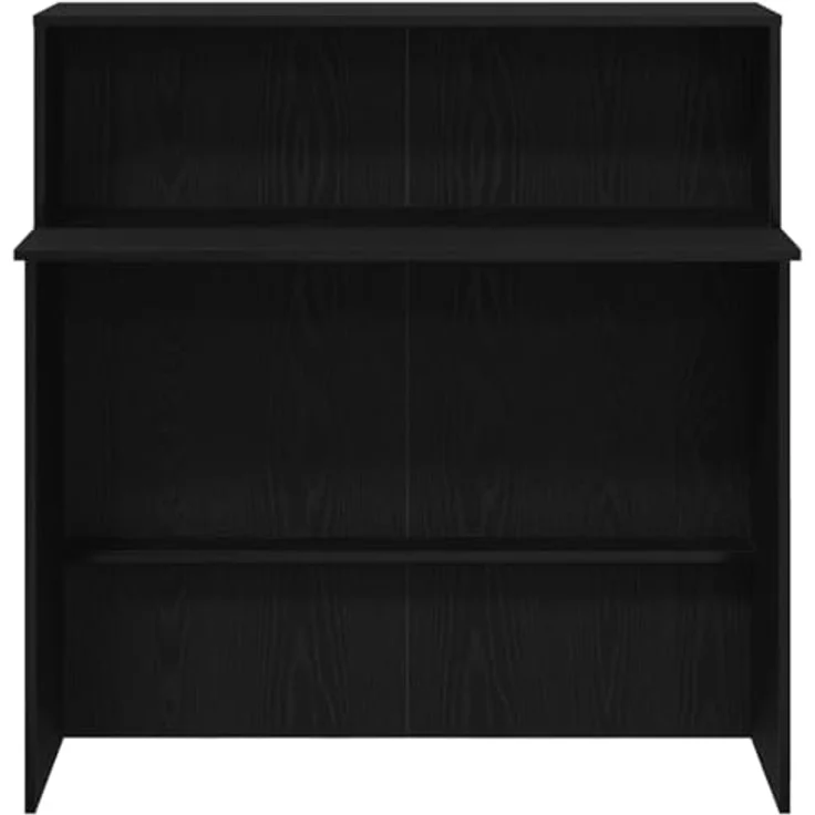 vidaXL Empfangstheke Schwarz 100x50x103,5 cm Holzwerkstoff 859025 – Bild 6