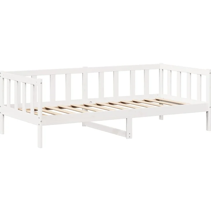 vidaXL Tagesbett und Bank mit Dach Weiß 80x200 cm Kiefernholz 3282219 – Bild 6