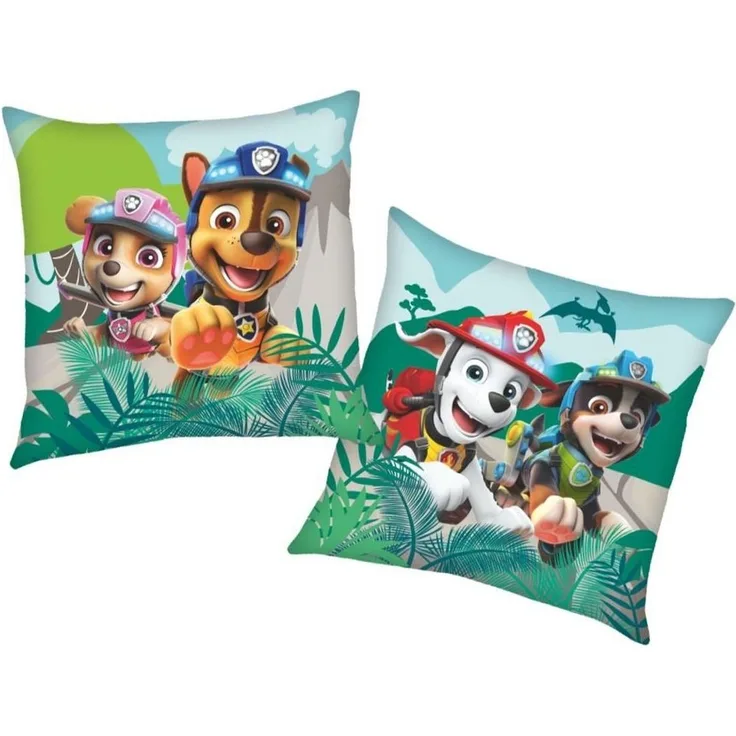 PAW PATROL Dekokissen Rex & Team Paw Patrol 40x40 cm Kinder Deko-Kissen Wende-Motiv