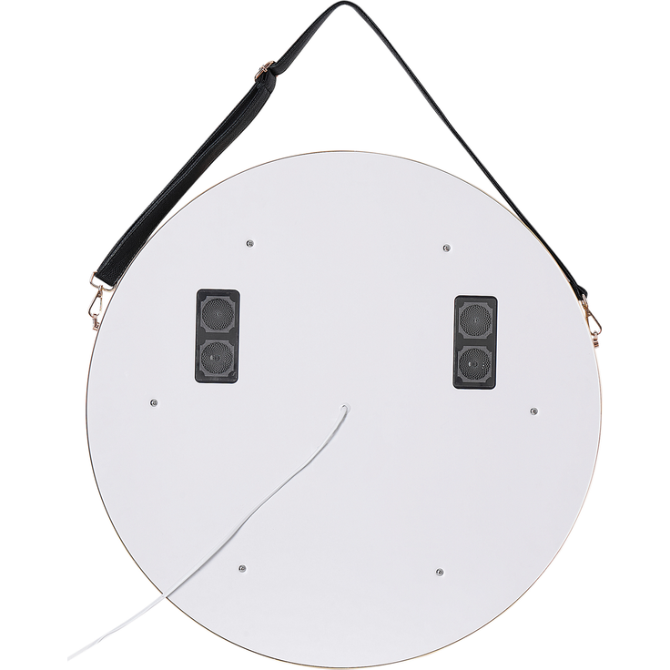 LED-Badezimmer-Spiegel DAROIS 60 cm x 60 cm mit Bluetooth-Lautsprecher Gold – Bild 4