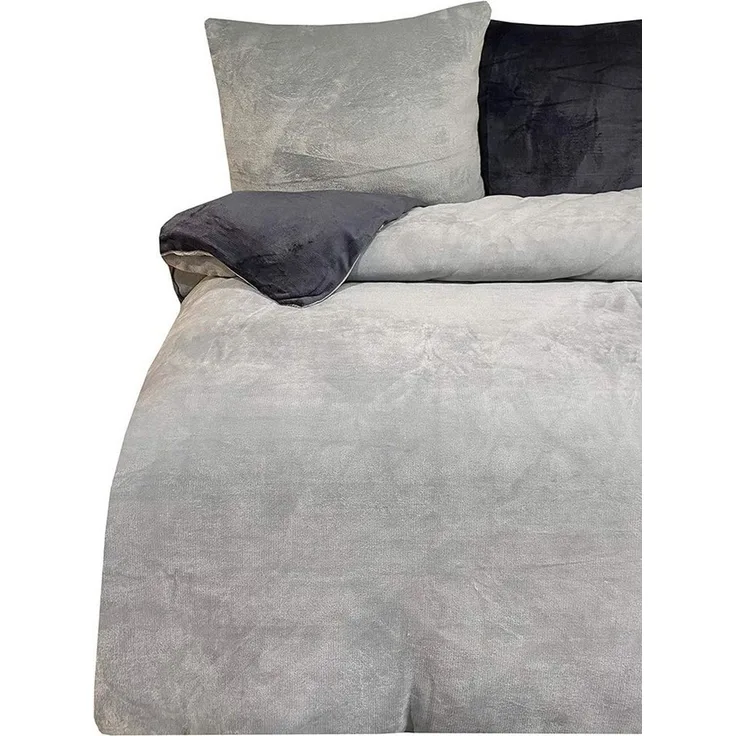 One Home Bettwäsche Winter Cashmere Touch, Fleece, 2 teilig, flauschig warmes Teddy Plüsch, Komfortgröße