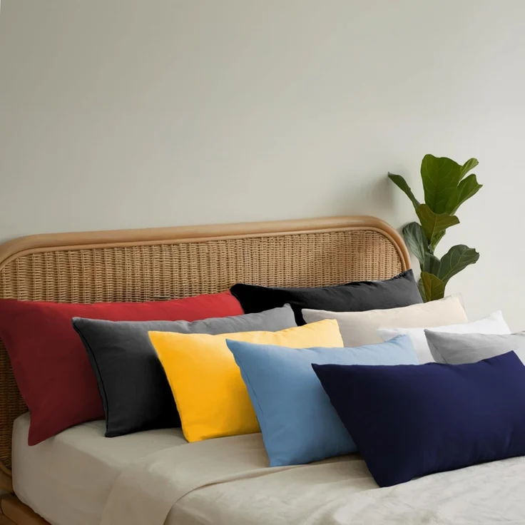Dreamzie Kissenbezug 30x30 (Set mit 2) - 100% Jersey Baumwolle 150 g/qm Kissenbezüge -Beige - Für Kissen 30x30 cm - Kissenhülle - Kissenbezug - Resistent und Hypoallergen – Bild 8