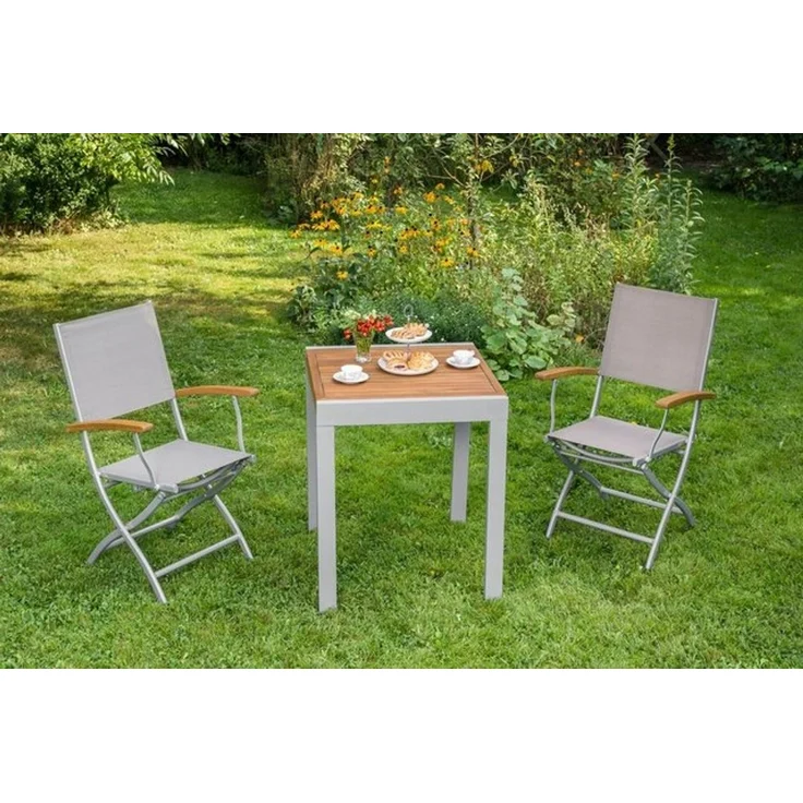 MERXX Balkonset Naxos, (Set, 3-tlg), mit ausziehbaren Tisch (65/130x65 cm) – Bild 2