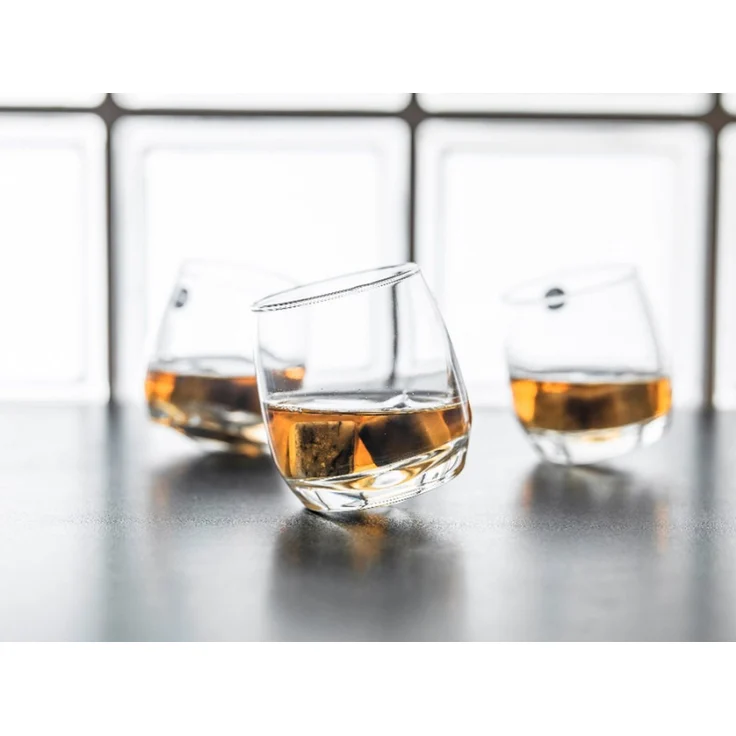 6 x Bar Rocking Whisky Glas Whiskey Trinkglas Gläser - runder Boden 200 ml – Bild 1
