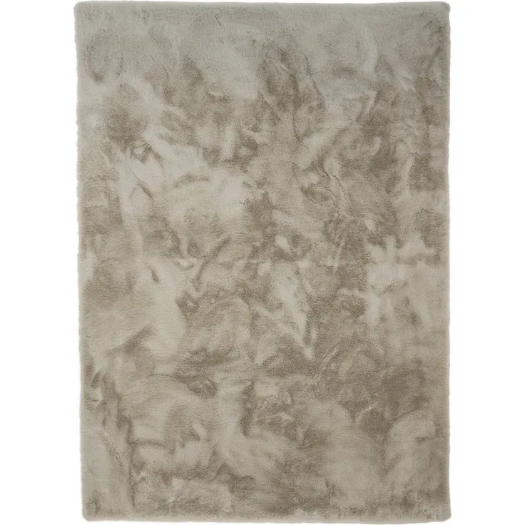Consilio Concept 'CLOUD' Fellteppich, Greige, 80x150 cm, 39 mm Hochflor, Hasenfell-Imitat aus recyceltem Polyester, fußbodenheizungsgeeignet