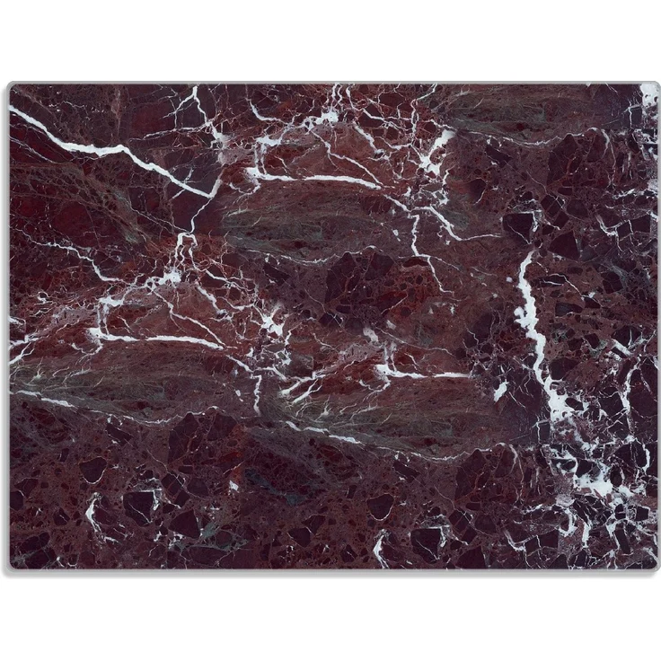 Wallario Schneidebrett Roter Marmor-Optik, ESG-Sicherheitsglas, (inkl. rutschfester Gummifüße 4mm, 1-St), 30x40cm – Bild 1