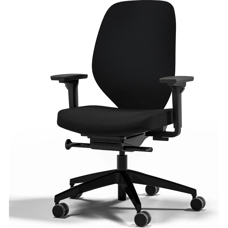 ASSMANN Ergonomischer Bürostuhl Atessa mit Polsterrücken in schwarz Schwarz 63x53x100cm Textil – Bild 1