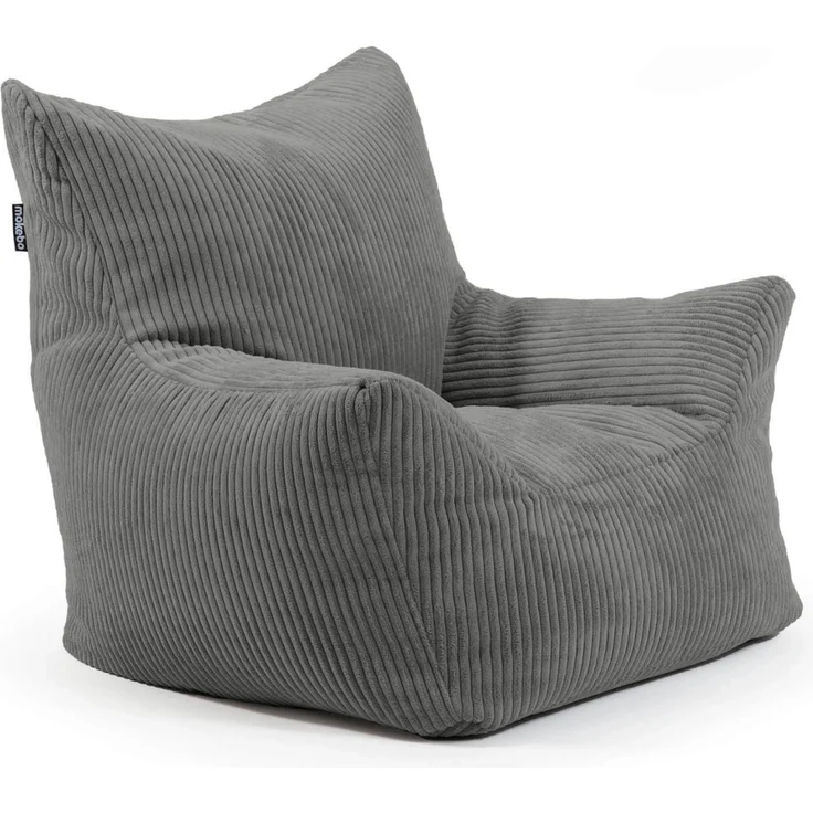 mokebo Der Pausenheld Kindersessel aus Cord, ergonomischer Kindersitzsack für 2-6 Jahre, anthrazit