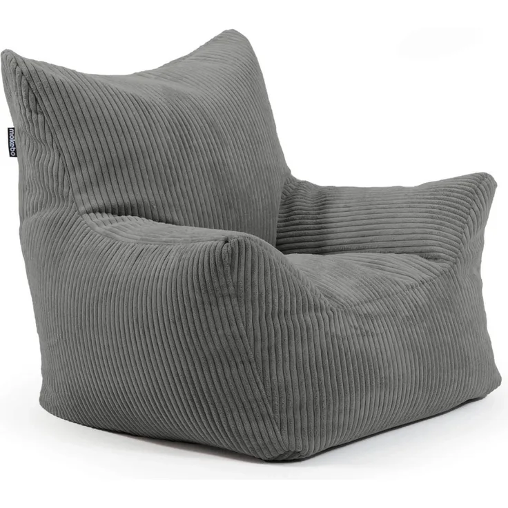 mokebo Der Pausenheld Kindersessel aus Cord, ergonomischer Kindersitzsack für 2-6 Jahre, anthrazit