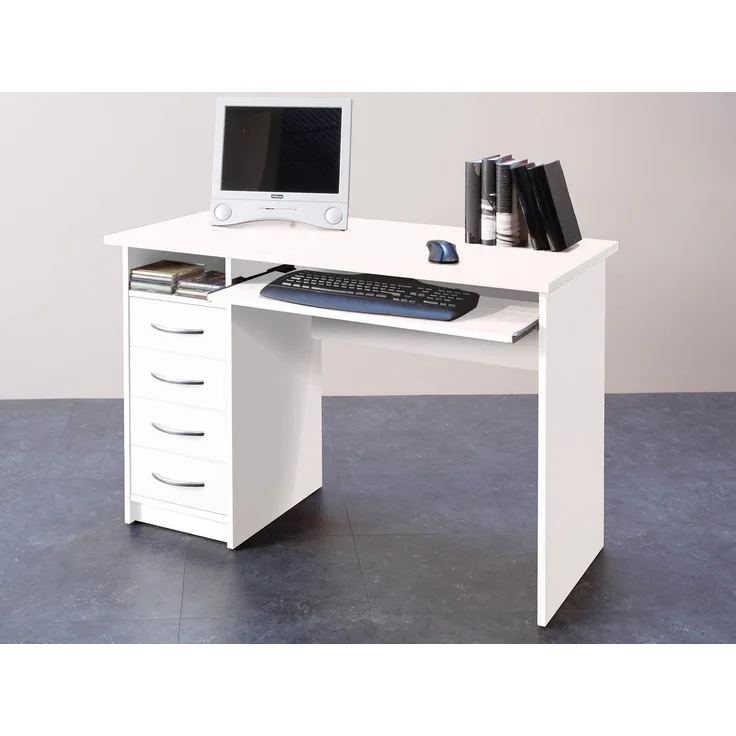 Schreibtisch >Taunton< in Weiß - 110x75x55cm (BxHxT)