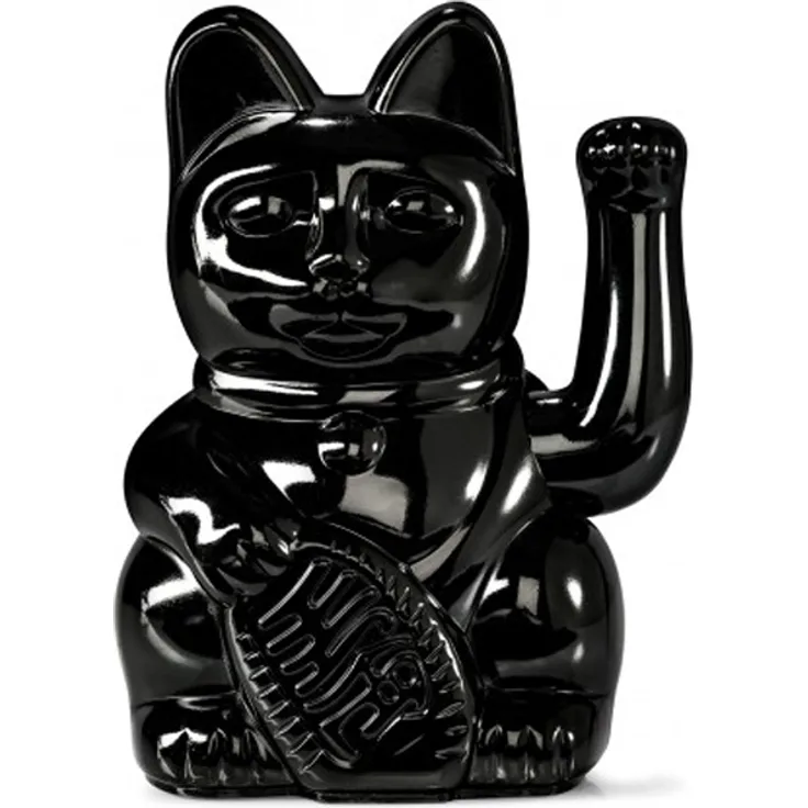 Donkey Winkekatze Lucky Cat Shiny Black