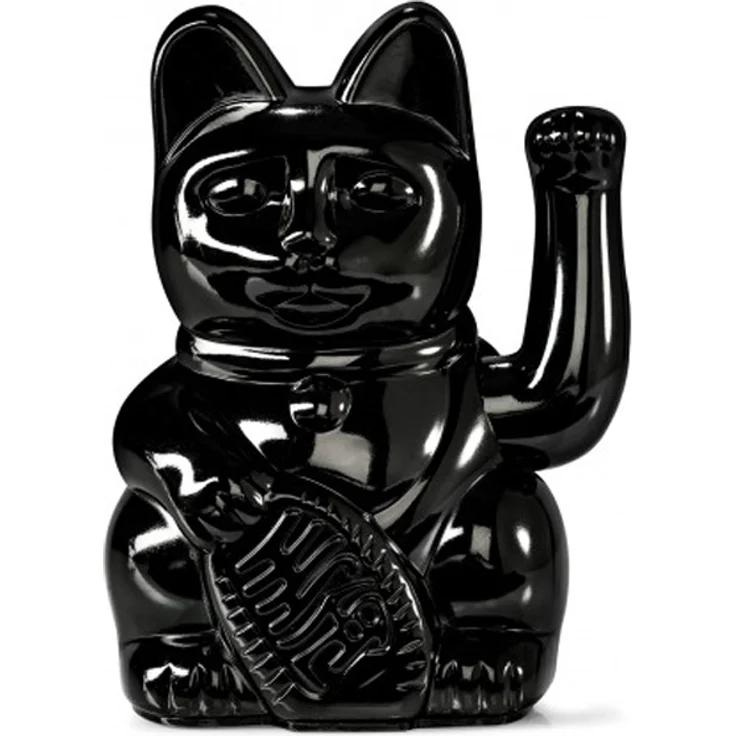 Donkey Winkekatze Lucky Cat Shiny Black