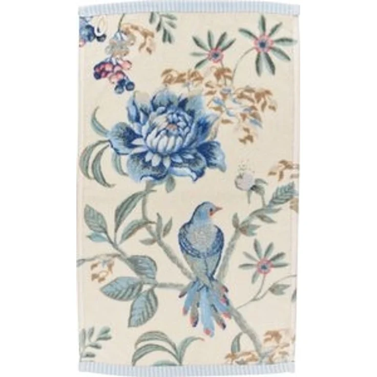 PiP Studio Gästehandtuch Secret Garden Gästehandtuch whiteblue 30x50cm (1 Stück), Baumwolle (325860) – Bild 4