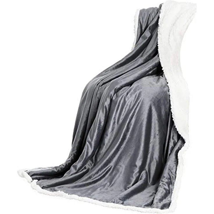 Wohndecke Fantasia Kuscheldecke Doubleface Flausch XXL 220x240cm Sandy grau, CelinaTex, allergikergeeignet,bügelfrei,flauschig,kuschelweich,mollig warm – Bild 4
