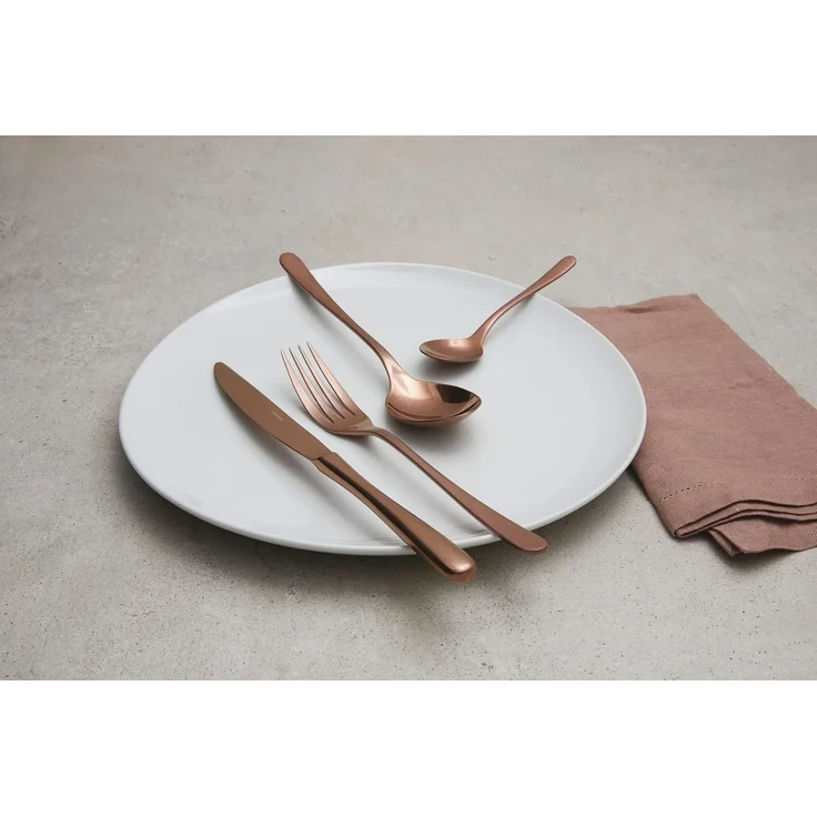 Sambonet Taste PVD Servizio 24pz Rame Antico Monoblocco Besteck – Bild 9