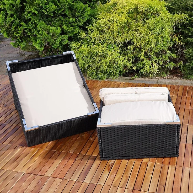 Lounge Sitzgarnitur Sitzgruppe Rattan Gartenmöbel Gartenset Sitzgruppe Terrasse – Bild 8