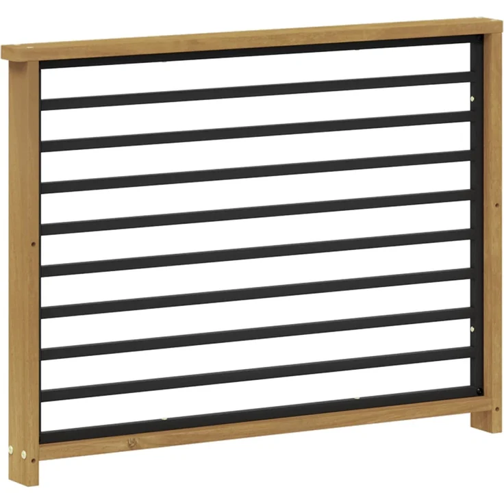 vidaXL Armlehnen Modul 2 pcs Weiß 80 x 6 x 61 cm Massivholz Akazie 901595 – Bild 4