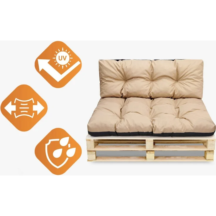 Amazinggirl Palettenkissen Palettenkissen Outdoor Waschbar - 40x120 cm Pallettensitzkissen – Bild 3